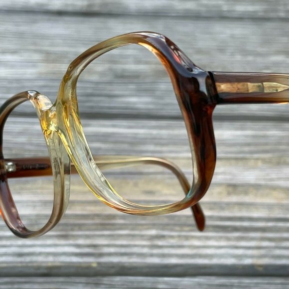 Vintage Eyeglasses Frame Brown Unisex Glasses Frame Z-87 61[]19 135 main image 9